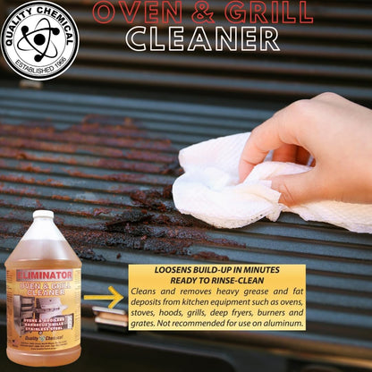 Quality Chemical Oven & Grill Cleaner - Heavy-Duty - Fast Acting & Easy to Use - Degreaser 128 oz (Pack of 1)