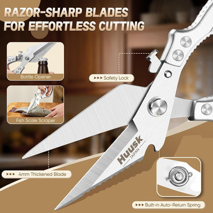 Huusk Poultry Shears Heavy Duty – All Purpose Japanese Kitchen Scissors