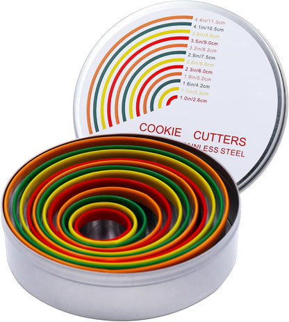 Alimat PluS Round Biscuit Cutter Set, Circle Cookie Cutters