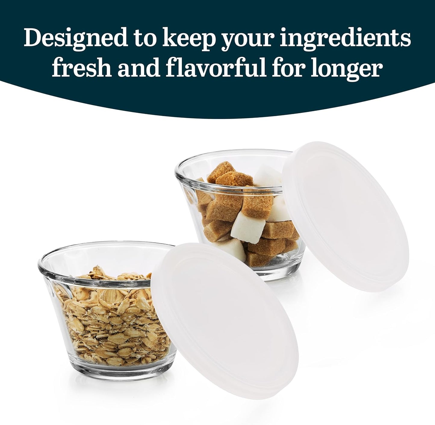 Libbey Baker's Basics 3-Piece Glass Mixing Bowls Set - Clear Bowls for Baking, Prep, Serving & Storage - Microwave, Oven, Freezer and Dishwasher Safe