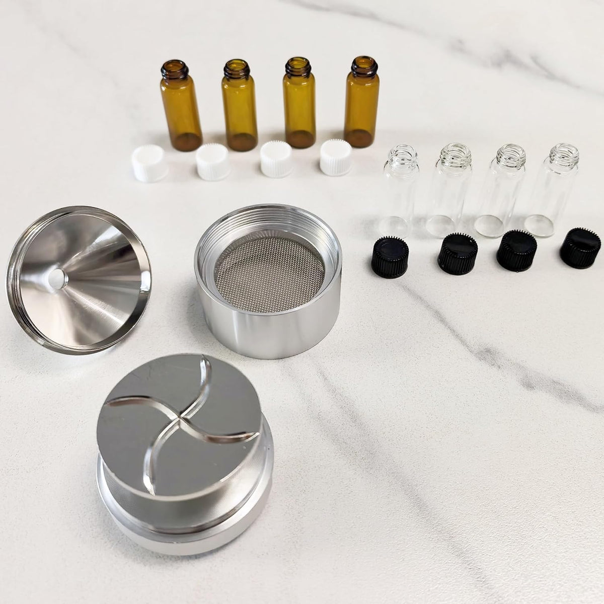 Kitchen Spice Mills Pepper Grinder Set Aluminum (Silver)