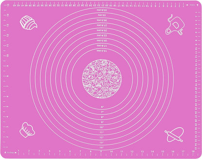 Silicone Baking Mat for Rolling Out Pastry Dough, 20 x 16 Inches, Pink
