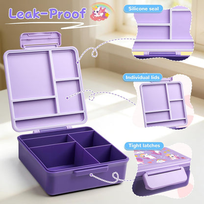 REDSHELL Bento Lunch Box for Kids Set, Leakproof Food Jar Pail with Insulated Bag, Toddler Snack Container Lunchbag for Girls Daycare, Back to School Lunchbox Kit, Includes Bottle Holder Strap, Pink