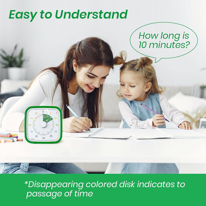 Yunbaoit Rainbow Visual Timer for Kids, 60-min Countdown Timer, Blue