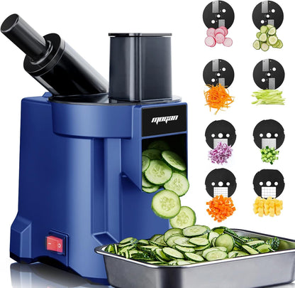 MOGAN 5-In-1 Electric Vegetable Cutter, Commercial Vegetable Dicer Slicer