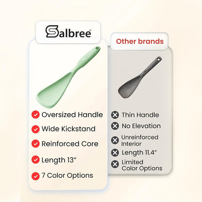 Salbree Seamless Silicone Spatula Spoon Multifunction Scoop Kitchen Spoon