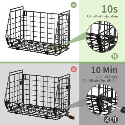 Wire Fruit Basket for Kitchen Storage: Hanging and Counter Basket for Vegetable Produce - Potato and Onion Storage for Pantry 3 Pack