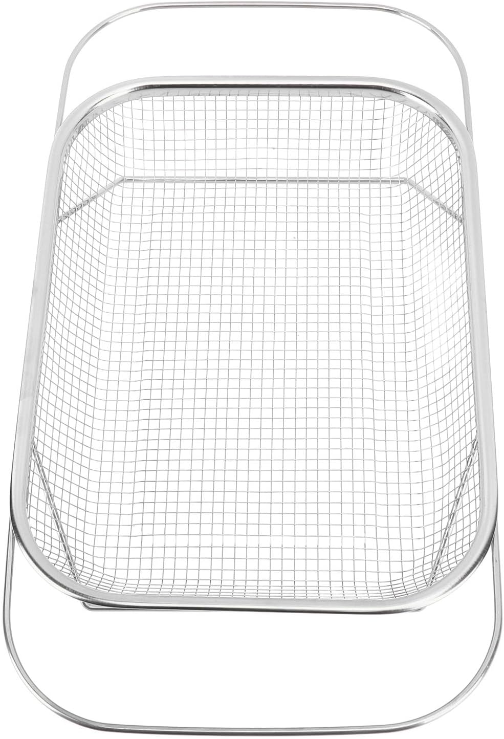Over The Sink Colander, Stainless Steel Expandable Baskets with Handles Rectangle Kitchen Fine Mesh Strainer Basket for Strain Drain Rinse Fruits Vegetables (Gold)