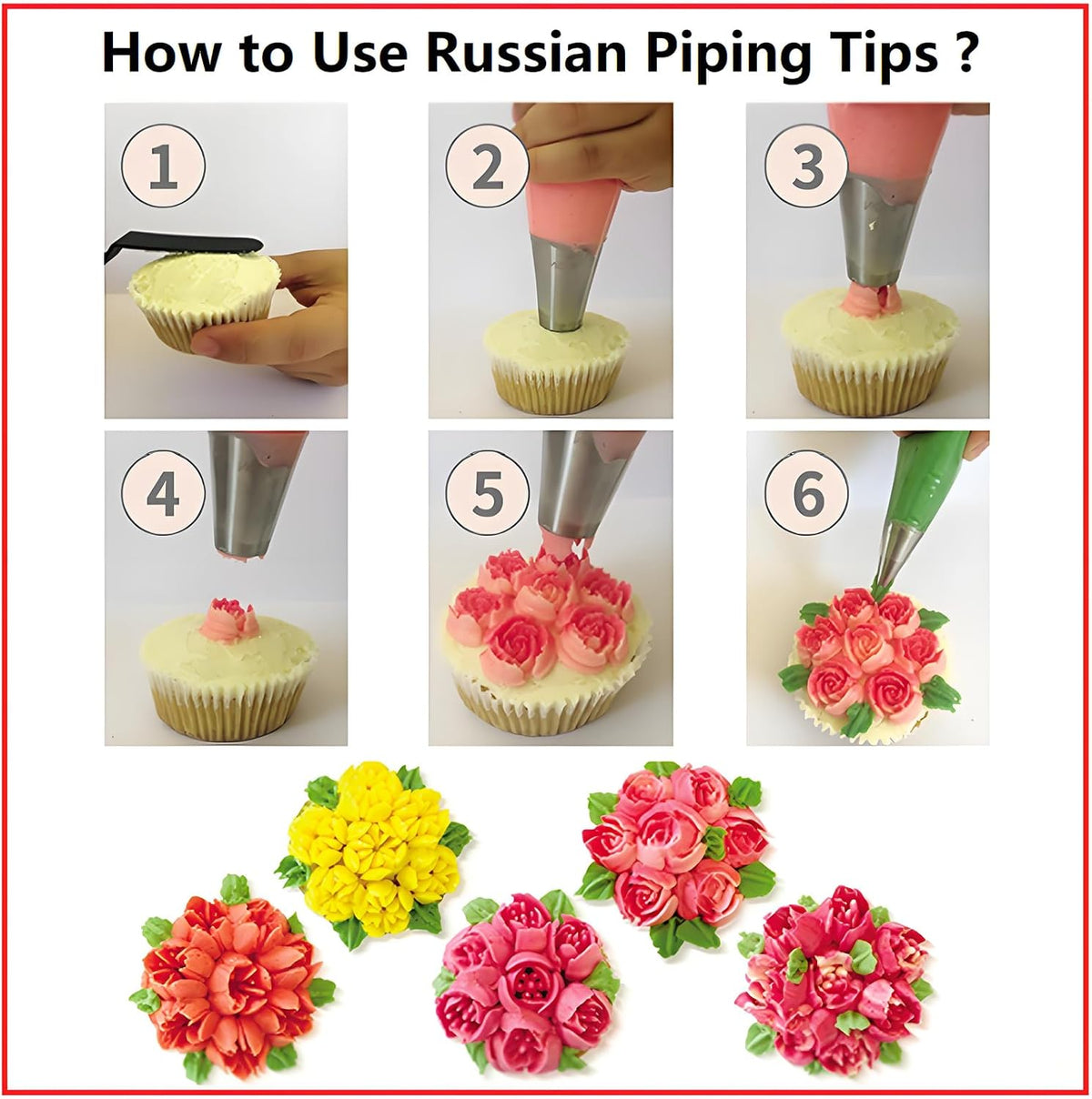 ANSLYQA Russian Piping Tips Set, 166 Pcs Baking Tools