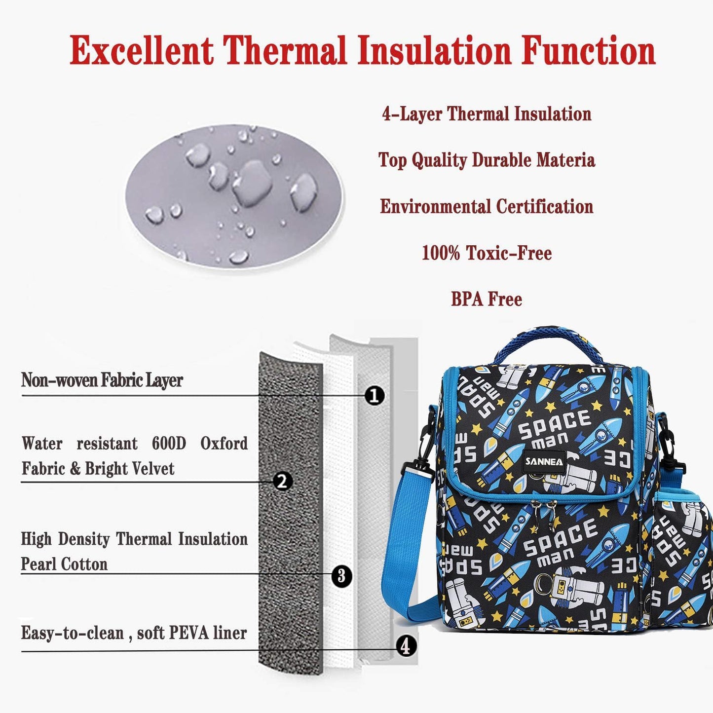 Lunch Bag for Kids Coole Lunch Box Tote for Women Girls Boys Children Student Insulated Bento Bag for School Work Picnic Outdoor Activities