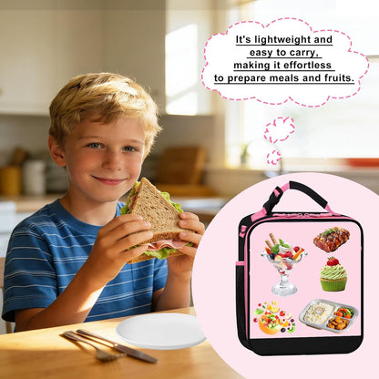 Lunch Box for Women Girls Adult Teens Kids Lunch Bag School Work Picnic Meal Food Container Carrier Purse Cooler,Insulated Lunch Tote with Handheld Shoulder Strap Water Bottle Holder Purple A