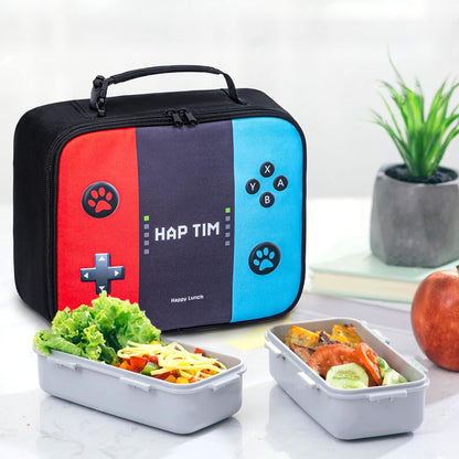 Hap Tim Kids Lunch Box for Girls Boys, Reusable Lunch Bag for Kids, Spacious Lunchbox, Insulated Lunchbag, Purple Unicorn(18654-PP)
