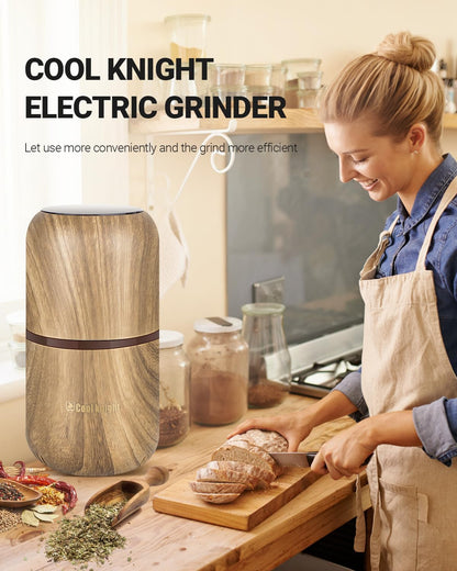 COOL KNIGHT Electric Herb Grinder, Fast Grinding, 120g Large Capacity