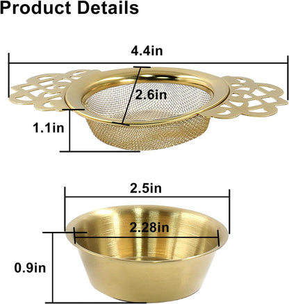 2 Pack Tea Strainers, Stainless Steel, Sliver