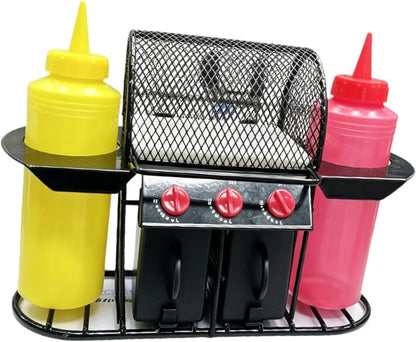 Grill Shelf Essentials High Performance Condiment Shelf Grilling Gifts for Men Camping Accessories Versatile Black Organizer
