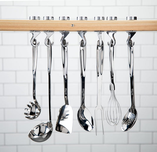 All-Clad Specialty Stainless Steel Kitchen Gadgets Slotted Turner Kitchen Tools, Kitchen Hacks Silver