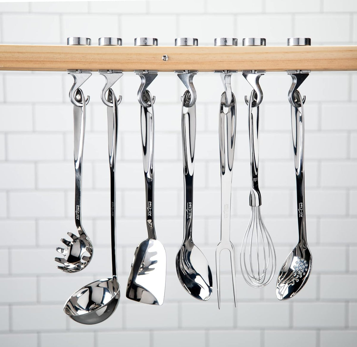All-Clad Specialty Stainless Steel Kitchen Gadgets Slotted Turner Kitchen Tools, Kitchen Hacks Silver