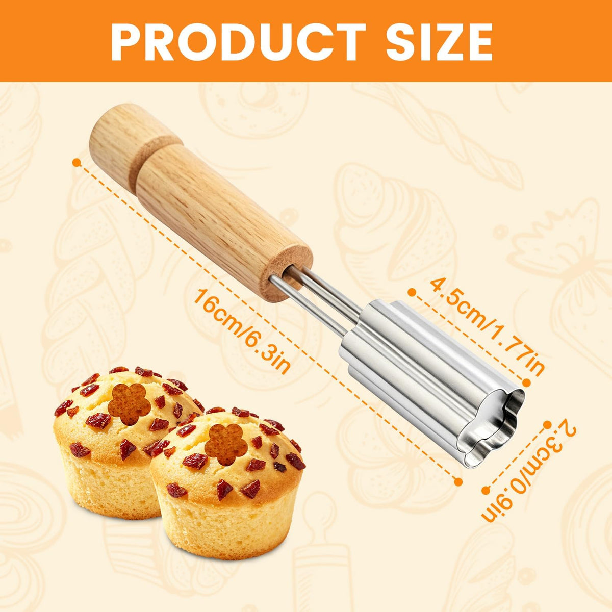 Vegetable Cutters Shapes, Mini Pie Cookie Biscuit Mold, Cupcake Corer Tool