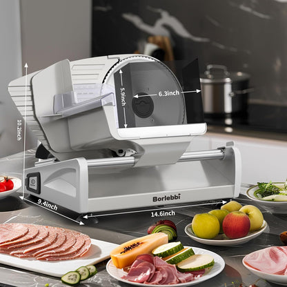 Meat Slicer Machine for Home, 200W Food Slicer with Two 7.5" Blades