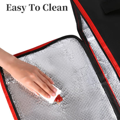Bodaon Insulated Casserole Carrier Bag, Fits 9x13 and 11x15 Inch Baking Dish with Lid, Casserole Carriers for Hot or Cold Food for Transport, Thermal Lasagna Potluck Warmer Travel Tote, Black