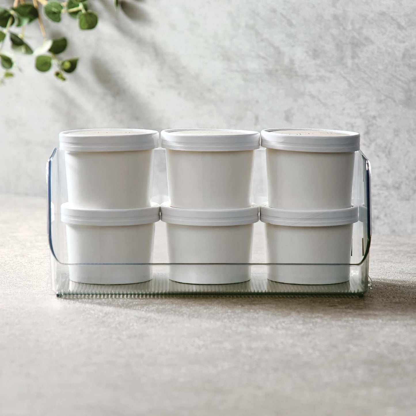iDesign Stackable Open-Front Storage Bins for Kitchen and Pantry Organization - Set of 6 - Clear