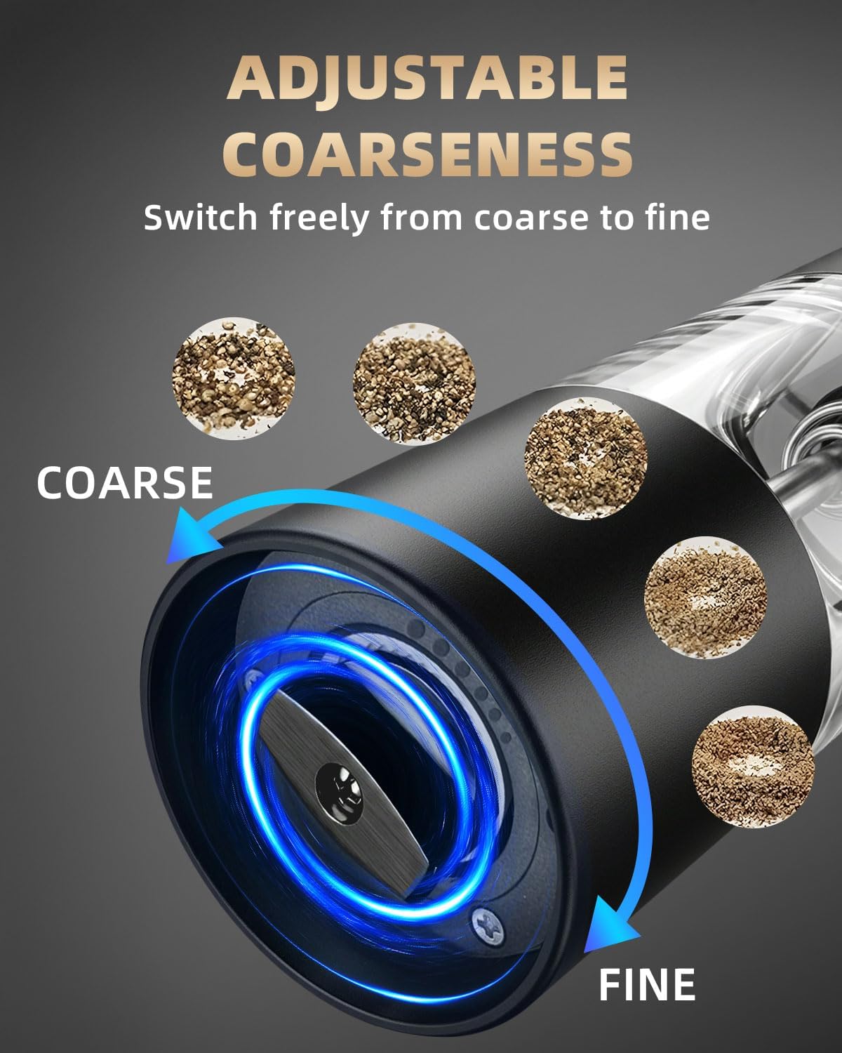 Rechargeable Electric Salt and Pepper Grinder Set 2 Pack, Kitchen Gadgets
