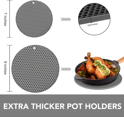Joyhalo 4 Pack Trivets for Hot Dishes