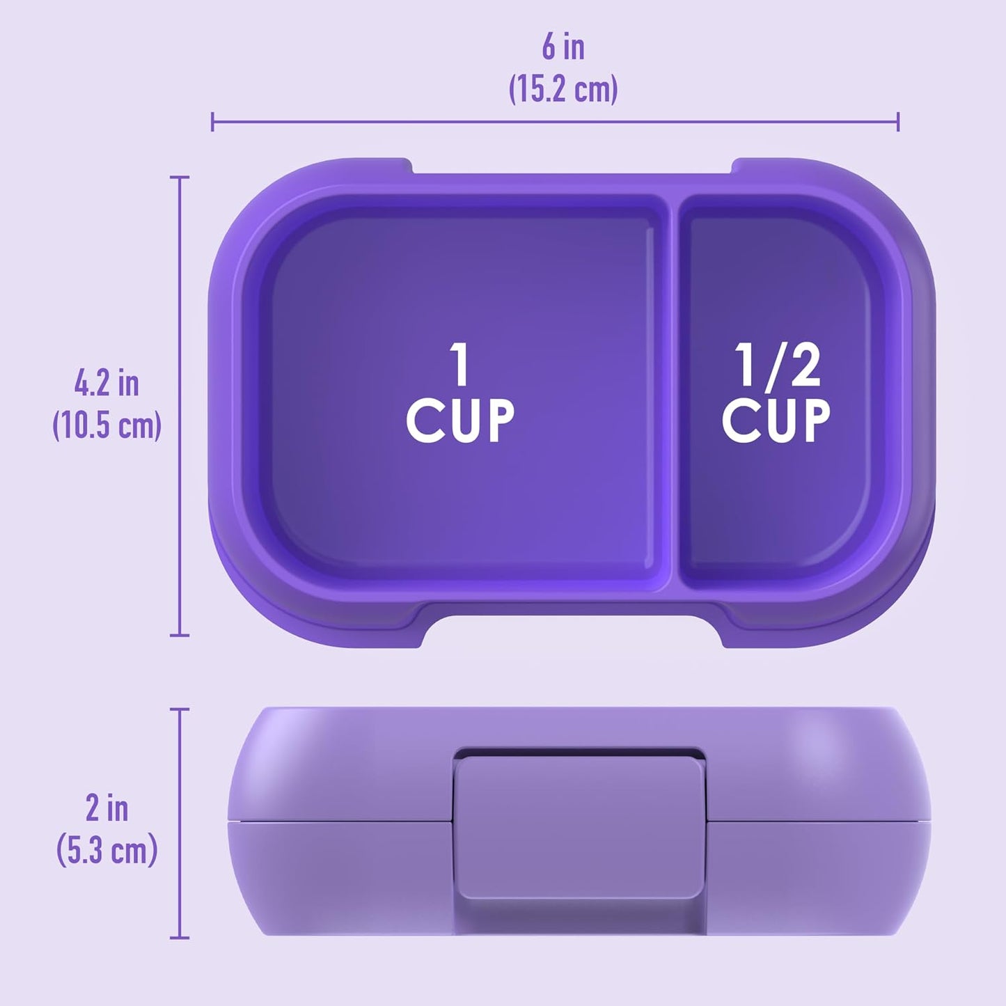 Bentgo Kids Snack - 2 Compartment Leak-Proof Bento Box Container for Snacks and Small Meals, Easy-Open Latch, Dishwasher Safe, BPA-Free for School, Daycare, & Sports - Ideal for Ages 3+ (Gray)