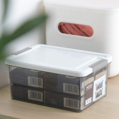 Citylife 6Packs 7.8Qt Plastic Storage Bins with Lids, Clear Organizer | Stackable totes Containers for Craft Supplies, Documents,Garage,Toys,Office and Classroom