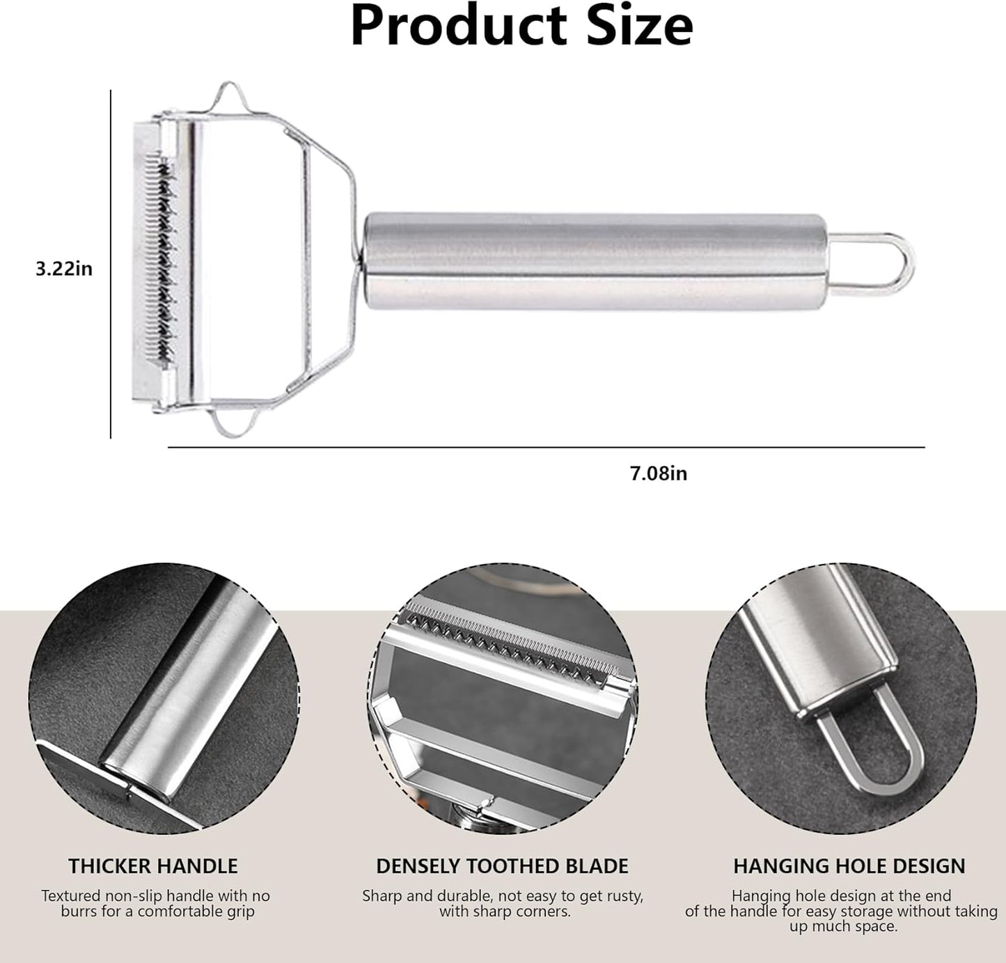 Multifunction Stainless Steel Julienne Peeler Vegetable Peeler Double Planing Grater Kitchen Accessories Cooking Tools