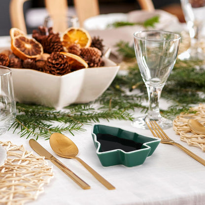 Operitacx Ceramics Serving Tray Christmas Tree Fruit Tray, Veggie Tray Fruit Platter for and Vegetable Snacks Dips