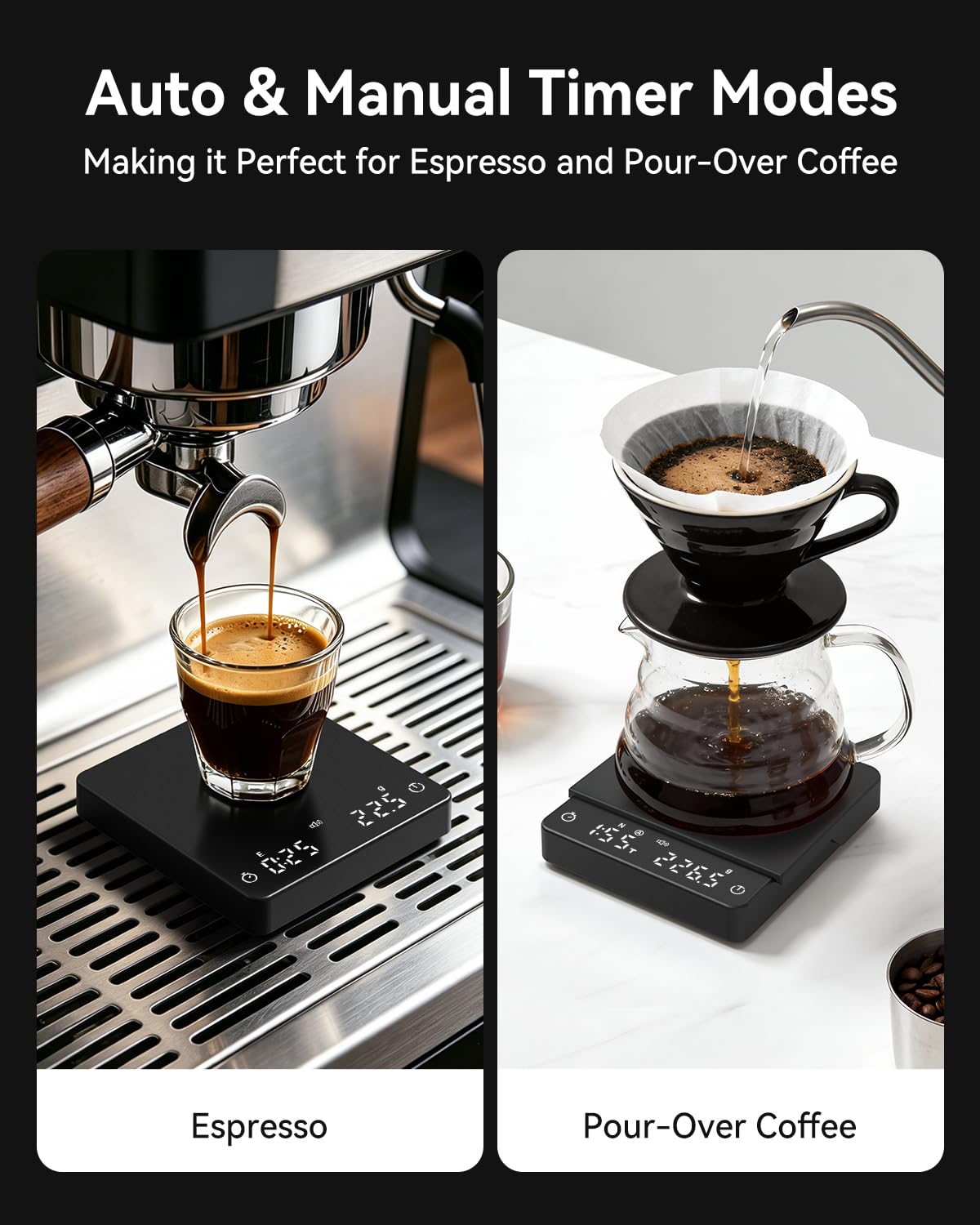 Espresso Coffee Scale with Timer 0.1g Precision Shot Scale