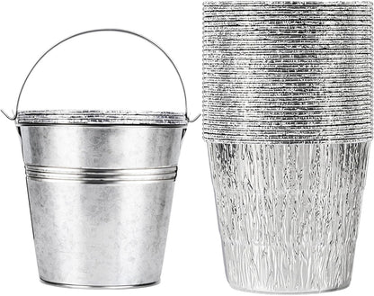 30-Pack Grease Liner and 1 Pack Black Bucket, Grill Drip Cups Compatible for Traeger Pro Series 575/780, 22/34 Series, Grill Accessories and Drip Tray Liner
