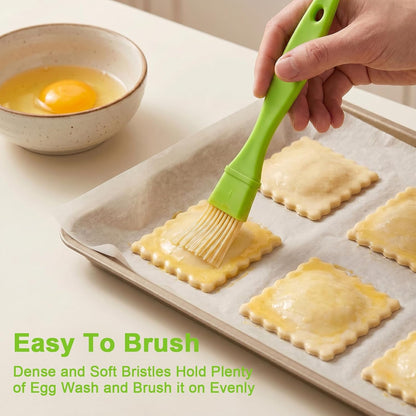 Amaxiu 3 Pcs Pastry Brush Set, 1in and 2in Bristle Basting Brush