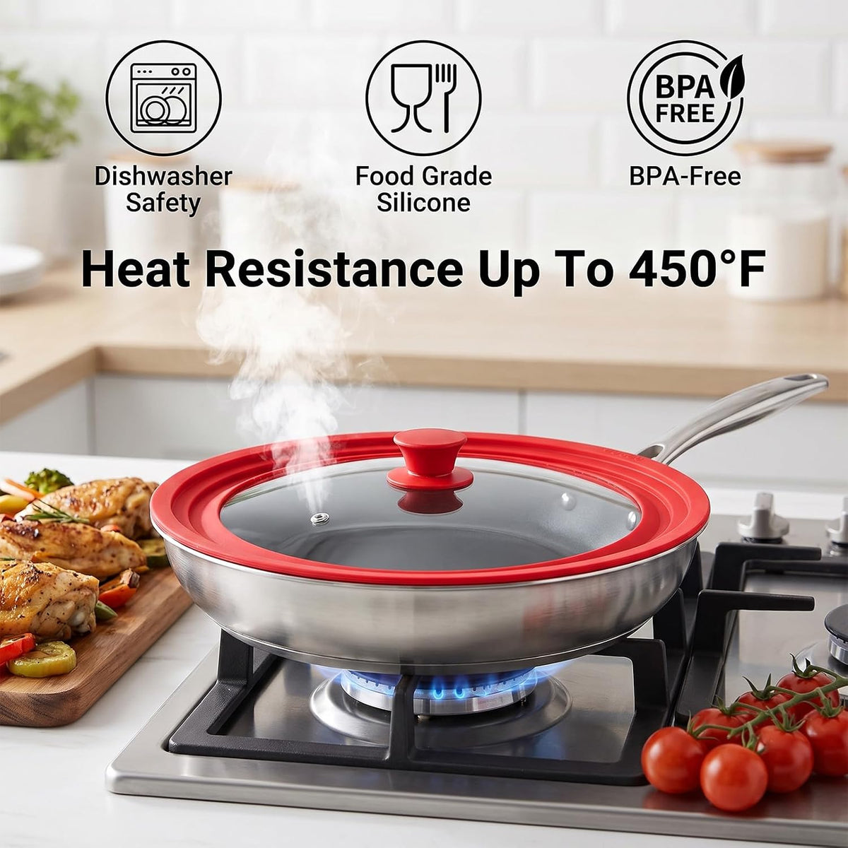 13-14-15 in Universal Pan Lid for Pots, Pans, Diameter Cookware