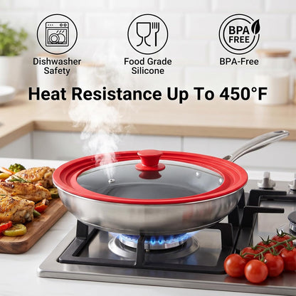 13-14-15 in Universal Pan Lid for Pots, Pans, Diameter Cookware