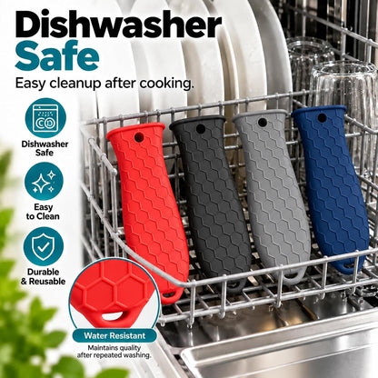 10Pcs Cast Iron Handle Cover, Silicone Pot Holders