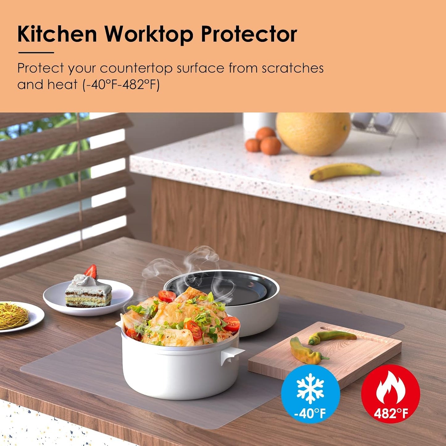 KitchenRaku Extra Large Silicone Mat for Kitchen Worktop Protector, Thickened Nonstick Heat Resistant Countertop Mat, Nonskid Placemat, Craft Mat, Table Mat (Grey, 23.6"x31.5")
