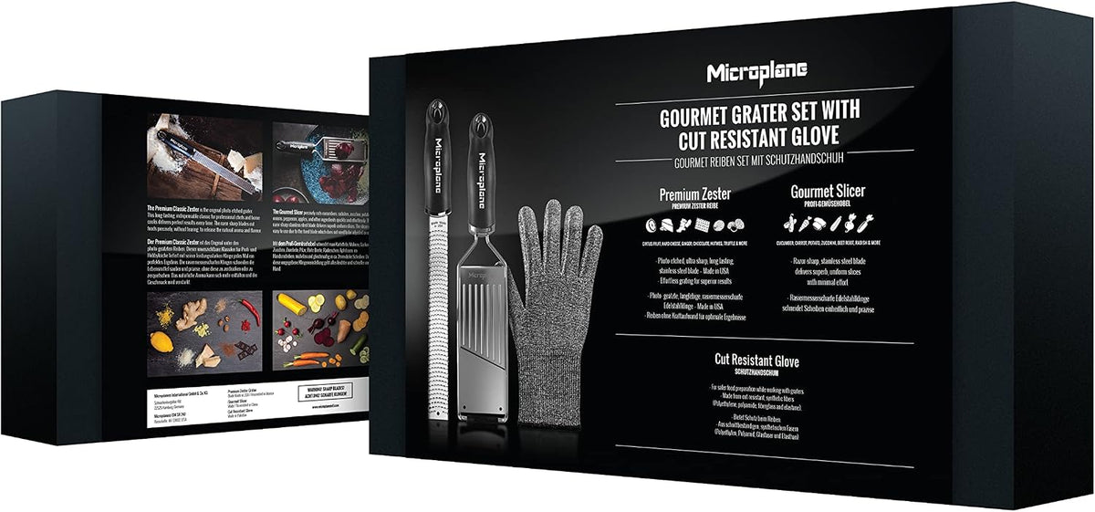 Microplane Gourmet Kitchen Grater, 335x160x39mm, Black