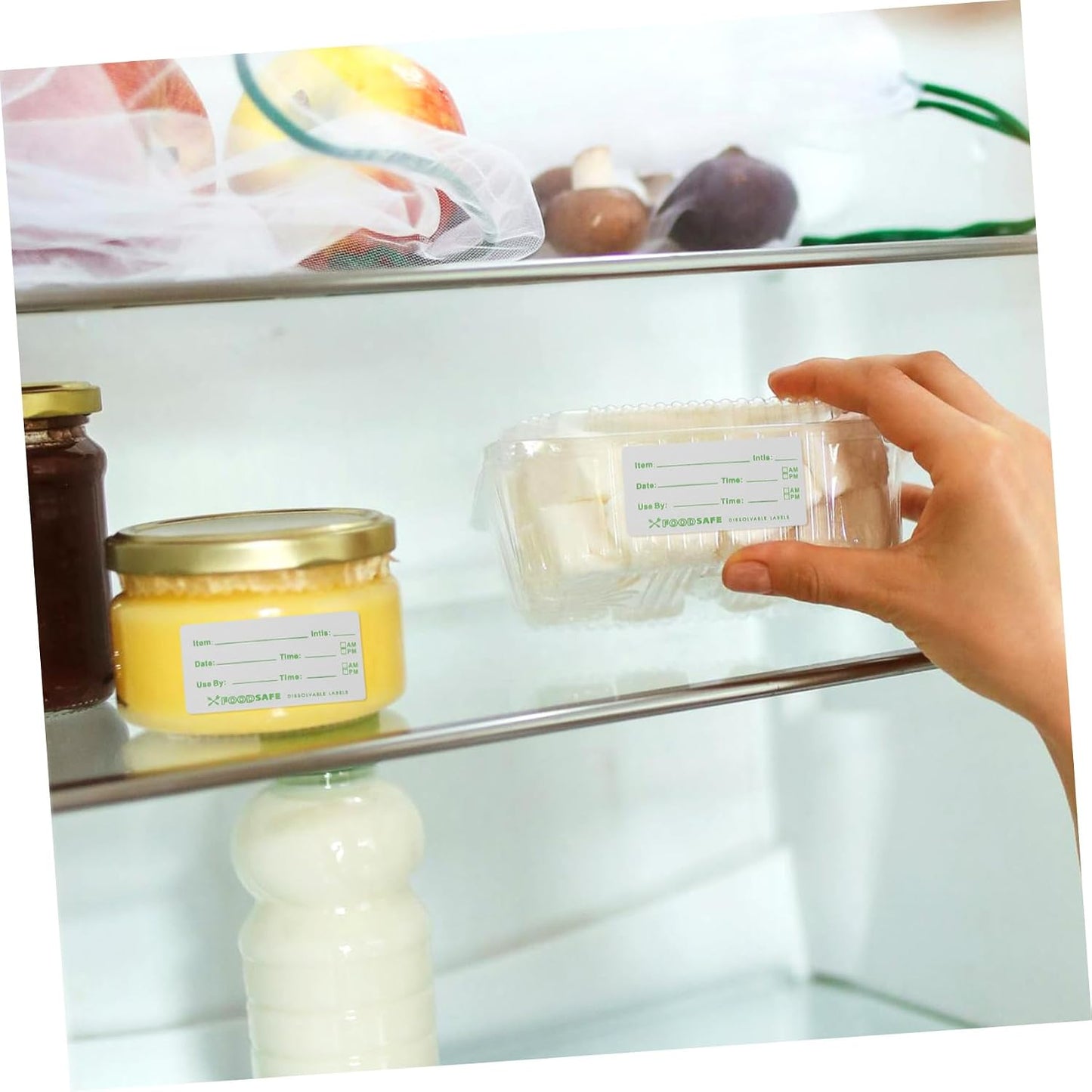 Date Stickers for Food Storage of Removable Labels for Refrigeration Easy Application and Removal for Organizing Kitchen and Pantry Items