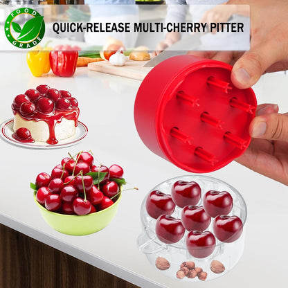 Cherry Pitter Tool,Cherry Pitter Cherry Stone Remover Tool for Making Cherry Jam Cherries Corer Pitter Tool，Cherry Pitter Olive Pitter with Space-Saving Lock Design, Black