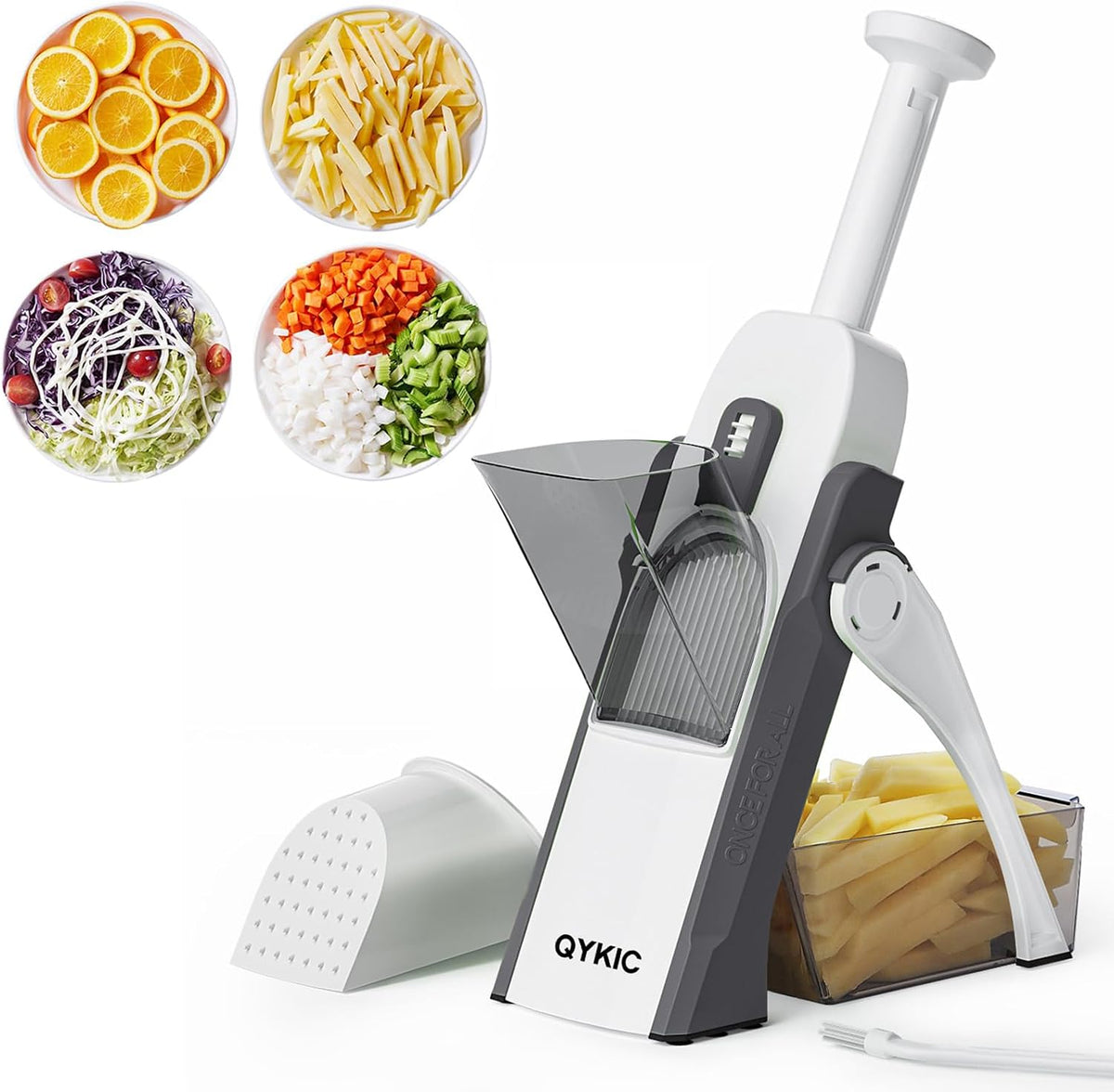 QYKIC Safe Mandoline Slicer for Kitchen, Adjustable Potato Slicer