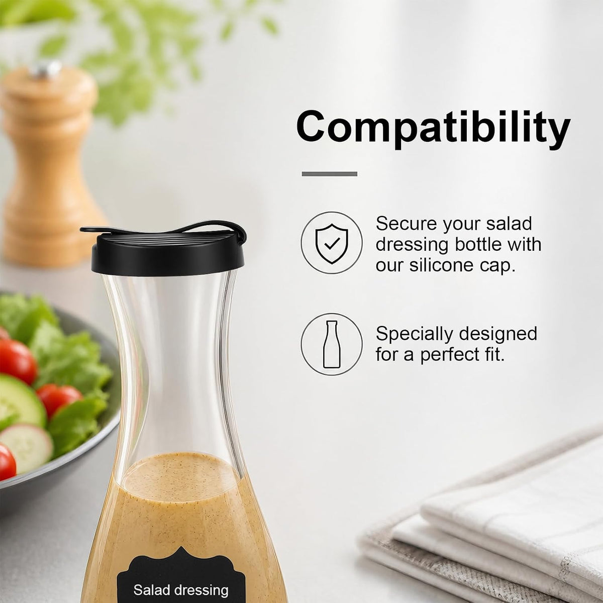2pcs Salad Cruet Top Replacement Lids for Good Seasons