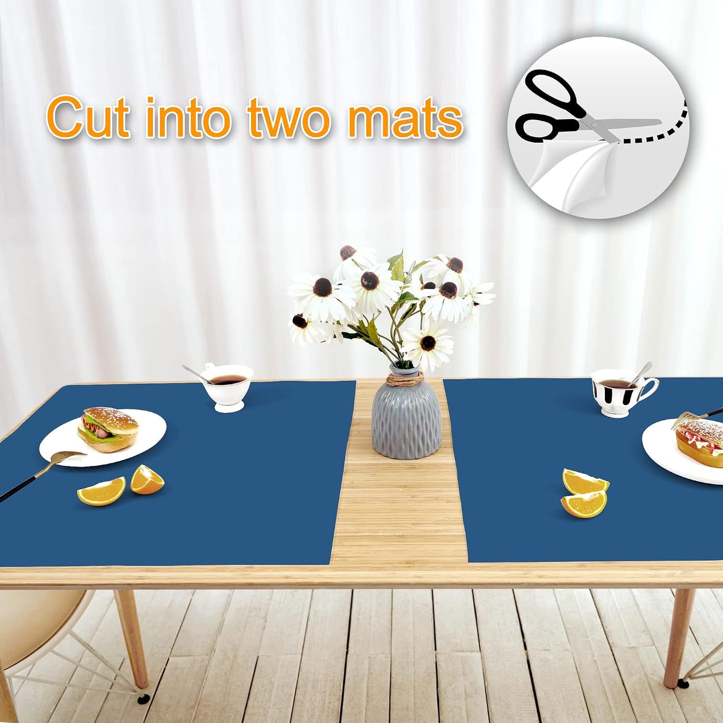 AECHY Extra Large Silicone Mat 78.74”x19.69”x0.08”, Multipurpose Silicone Mat Thick Heat Resistant Mat Shipped Rolled Up Kitchen Counter Mat Nonslip Silicone Mats for Kitchen Counter Translucent