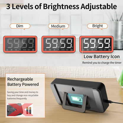 VOCOO Large 7.8" Digital Timer, Magnetic LED Timer for Kitchen & Classroom