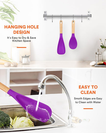 Badiano Cooking Spoon and Rice Scooper for Nonstick Cookware,Multi-function