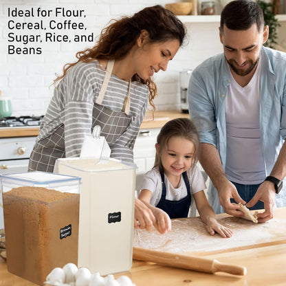 Flour Storage Container 2 PC [8.5L / 287 Oz] Extra Large Food Storage Containers with Lids - Airtight, Leak Proof, BPA-Free Plastic Flour Sugar Storage Containers - Bulk Storage for Kitchen & Pantry
