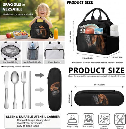 Cute Capybara Pizza Backpack for Girls, 5 Pcs Boys School Bag Set for Kids, 17 Inch Backpacks Lunch Pencil Box Reusable Utensils Case Set for Middle Elementary School, 3rd Grade Backpack