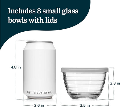 Libbey Baker's Basics 3-Piece Glass Mixing Bowls Set - Clear Bowls for Baking, Prep, Serving & Storage - Microwave, Oven, Freezer and Dishwasher Safe