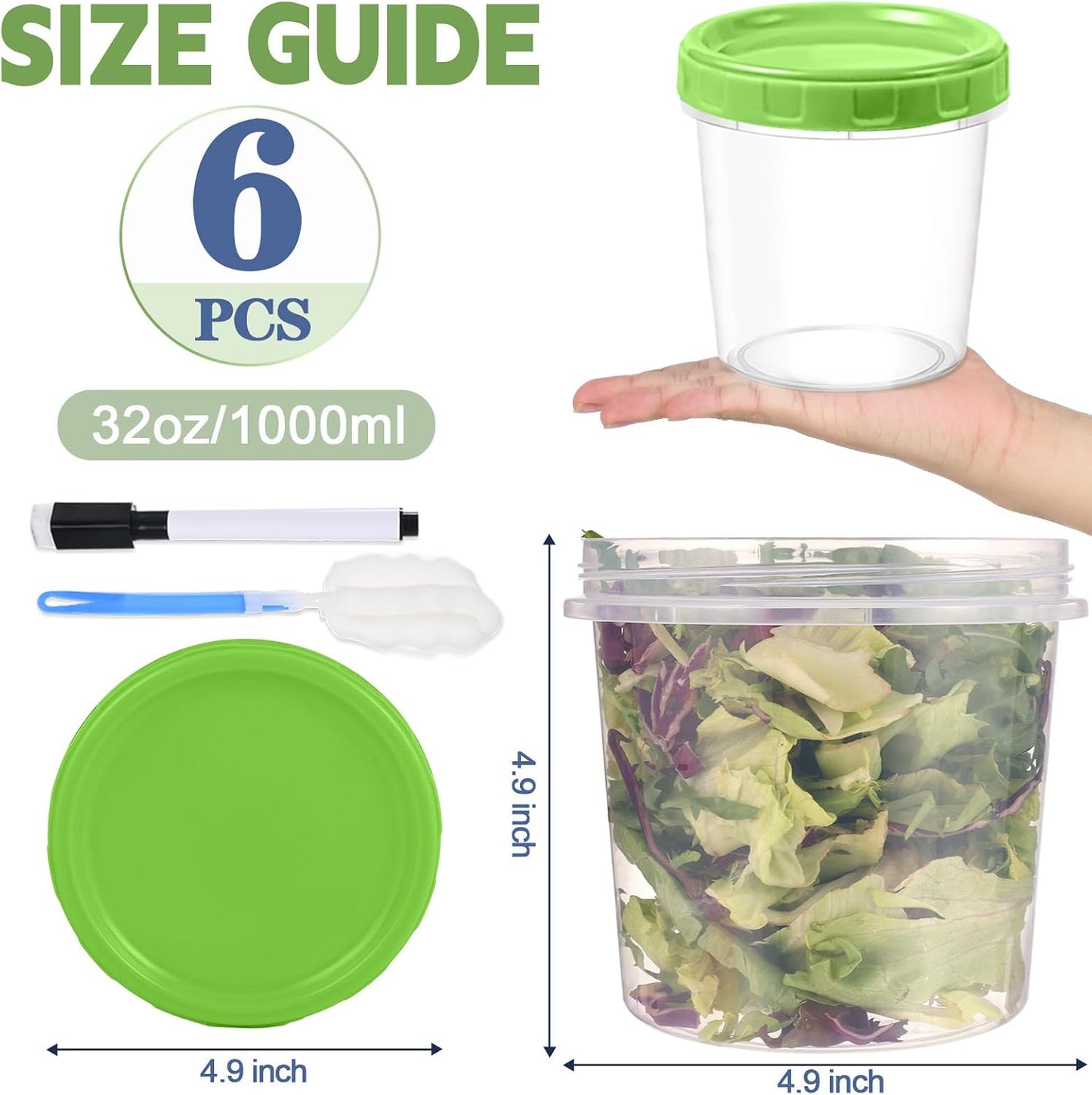 10 oz Plastic Containers with Lids, 12 Pack Stackable Small Freezer Container, Reusable Clear Food Storage Meal Prep Containers for Snack Fruit, Microwave & Dishwasher Safe